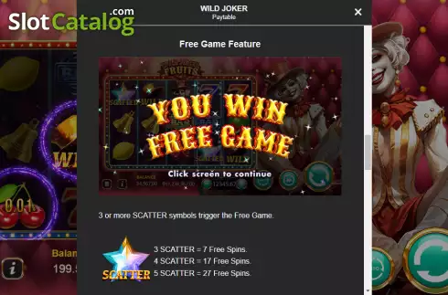 Οθόνη9. Wild Joker Fruits Κουλοχέρης