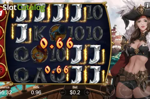 Οθόνη3. Pirate Queen: Treasure Raid Κουλοχέρης