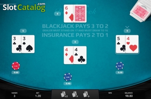 Οθόνη3. Blackjack (Mascot Gaming) Κουλοχέρης