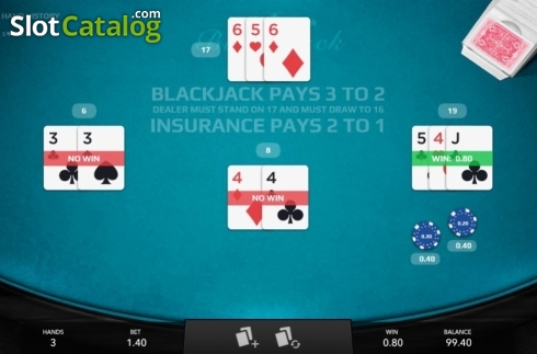 Οθόνη4. Blackjack (Mascot Gaming) Κουλοχέρης