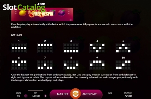 Οθόνη7. Fruit Vegas Κουλοχέρης 