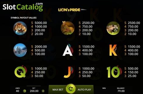 Οθόνη4. Lion's Pride (Mascot Gaming) Κουλοχέρης