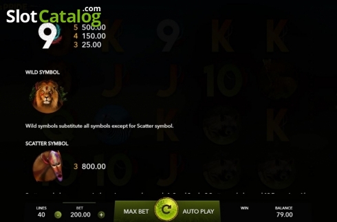 Οθόνη5. Lion's Pride (Mascot Gaming) Κουλοχέρης