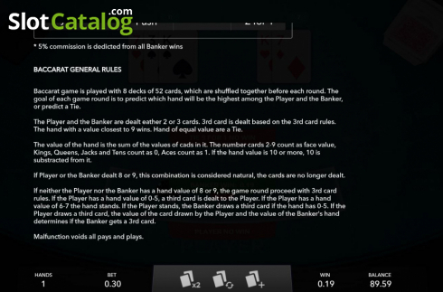 Οθόνη7. Mini Baccarat (Mascot Gaming) Κουλοχέρης