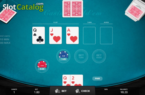 Οθόνη3. Casino Hold'em (Mascot Gaming) Κουλοχέρης