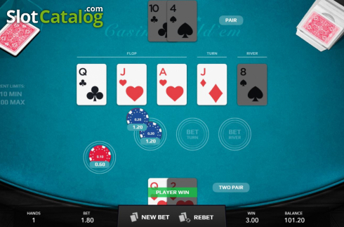 Οθόνη4. Casino Hold'em (Mascot Gaming) Κουλοχέρης