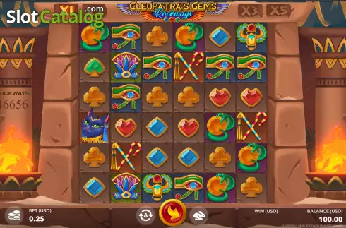 Οθόνη3. Cleopatras Gems Rockways Κουλοχέρης