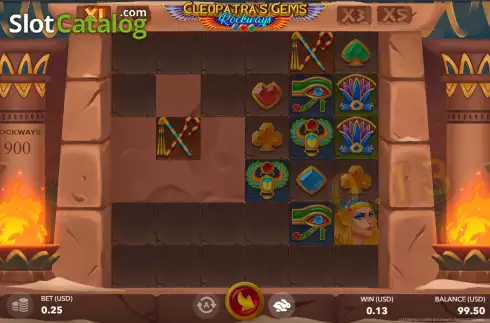 Οθόνη6. Cleopatras Gems Rockways Κουλοχέρης