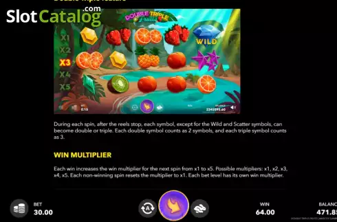 Οθόνη7. Double Triple Fruits Κουλοχέρης