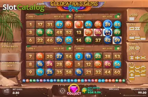 Οθόνη4. Cleopatras Gems Bingo Κουλοχέρης