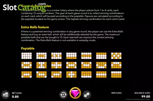 Οθόνη5. Cleopatras Gems Bingo Κουλοχέρης