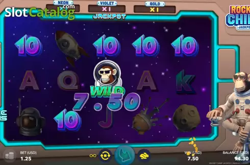 Οθόνη7. Rocket Chimp Jackpot Κουλοχέρης
