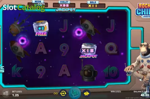 Οθόνη8. Rocket Chimp Jackpot Κουλοχέρης