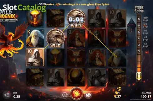 Οθόνη4. Wild Phoenix Rises Κουλοχέρης