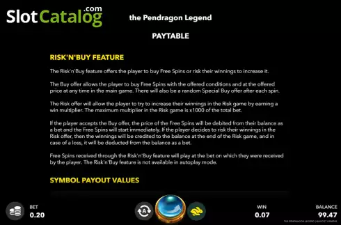 Οθόνη6. The Pendragon Legend Κουλοχέρης
