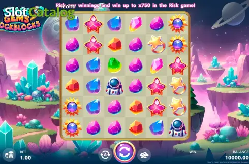 Οθόνη2. Space Gems Rockblocks Κουλοχέρης