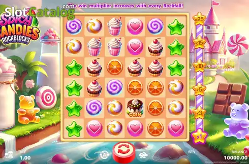 Οθόνη2. Spicy Candies Rockblocks Κουλοχέρης