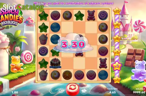 Οθόνη3. Spicy Candies Rockblocks Κουλοχέρης