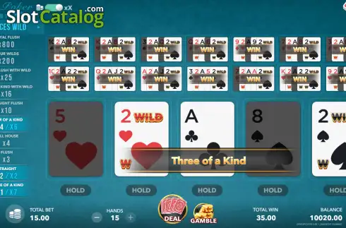 Οθόνη3. Video Poker 3 in 1 Κουλοχέρης 