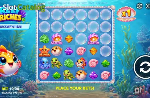 Οθόνη2. Reef Riches (Mascot Gaming) Κουλοχέρης 