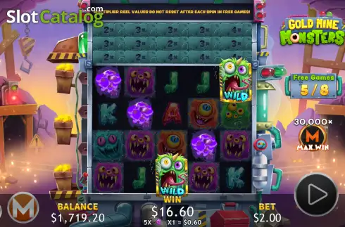 Οθόνη3. Gold Mine Monsters Κουλοχέρης 