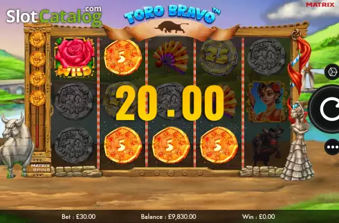 Οθόνη4. Toro Bravo Κουλοχέρης 