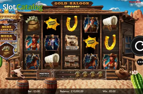 Οθόνη2. Gold Saloon Superpot Κουλοχέρης 