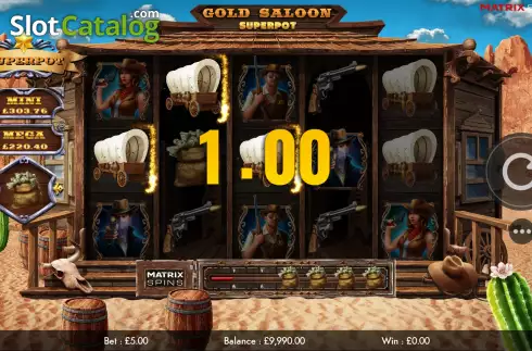 Οθόνη3. Gold Saloon Superpot Κουλοχέρης 