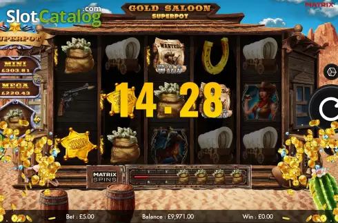Οθόνη4. Gold Saloon Superpot Κουλοχέρης 