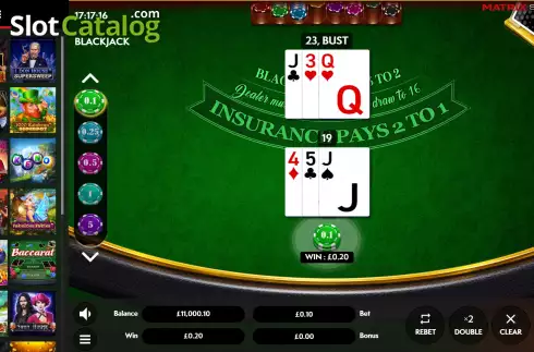 Οθόνη6. Blackjack (Matrix Studios) Κουλοχέρης 