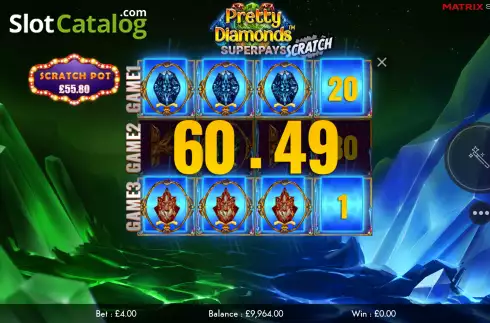 Οθόνη4. Pretty Diamonds Scratch Κουλοχέρης