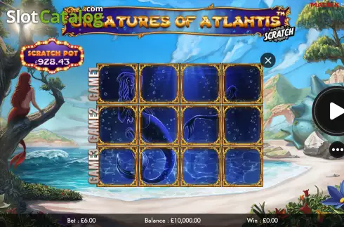 Οθόνη2. Creatures of Atlantis Scratch Κουλοχέρης