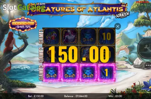Οθόνη3. Creatures of Atlantis Scratch Κουλοχέρης