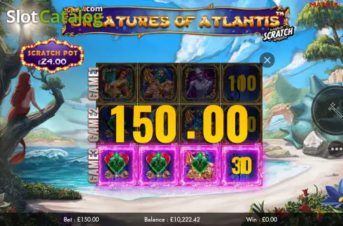 Οθόνη5. Creatures of Atlantis Scratch Κουλοχέρης