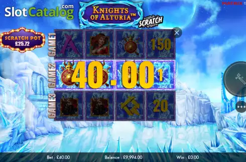 Οθόνη5. Knights of Alturia Scratch Κουλοχέρης