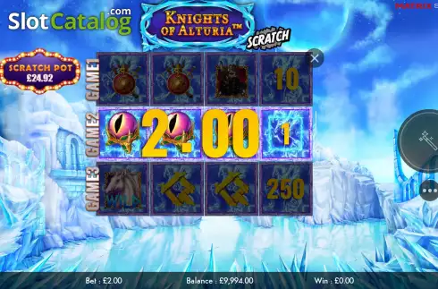 Οθόνη6. Knights of Alturia Scratch Κουλοχέρης
