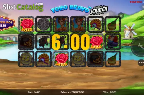 Οθόνη3. Toro Bravo Scratch Κουλοχέρης