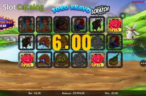 Οθόνη5. Toro Bravo Scratch Κουλοχέρης
