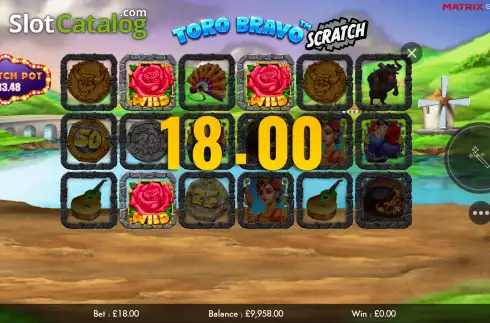 Οθόνη6. Toro Bravo Scratch Κουλοχέρης