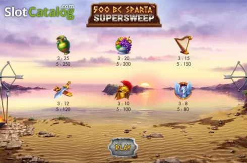 Οθόνη9. 500 BC Sparta Supersweep Scratch Κουλοχέρης