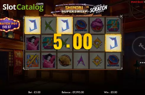 Οθόνη6. Shinobi Supersweep Scratch Κουλοχέρης