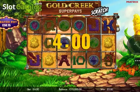 Οθόνη3. Gold Creek Superpays Scratch Κουλοχέρης