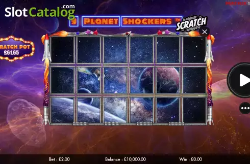 Οθόνη2. 9 Planet Shockers Scratch Κουλοχέρης