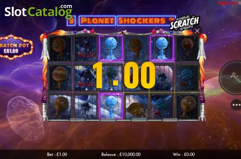 Οθόνη4. 9 Planet Shockers Scratch Κουλοχέρης