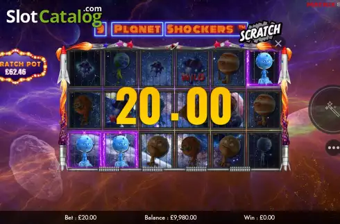 Οθόνη6. 9 Planet Shockers Scratch Κουλοχέρης