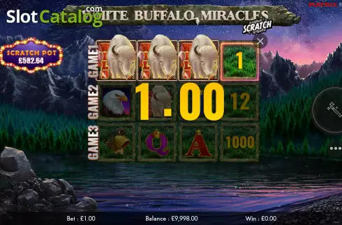 Οθόνη4. White Buffalo Miracles Scratch Κουλοχέρης