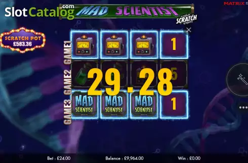 Οθόνη3. Mad Scientist Scratch Κουλοχέρης