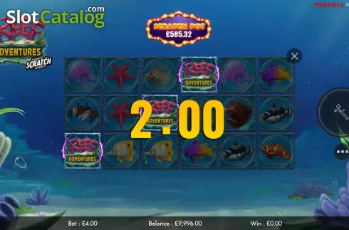 Οθόνη3. Reef Adventures Scratch Κουλοχέρης