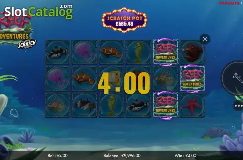 Οθόνη4. Reef Adventures Scratch Κουλοχέρης