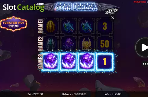Οθόνη3. Star Dragon Scratch Κουλοχέρης